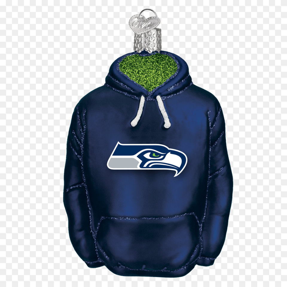 Seattle Seahawks Beanie Ornament Old World Christmas, Clothing, Hoodie, Knitwear, Sweater Free Png
