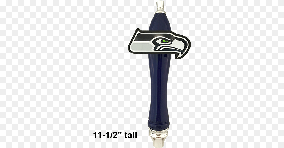 Seattle Seahawks Beer Tap Handle Blue Weapon, Sword, Blade, Dagger, Knife Free Png Download