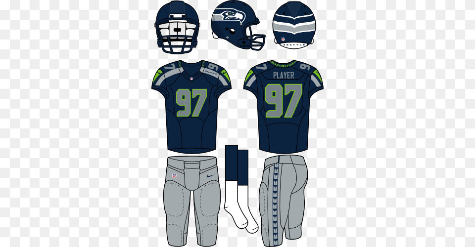 Seattle Seahawks Uniform New Nfl Uniforms 2010, Clothing, Helmet, Shirt, American Football Png