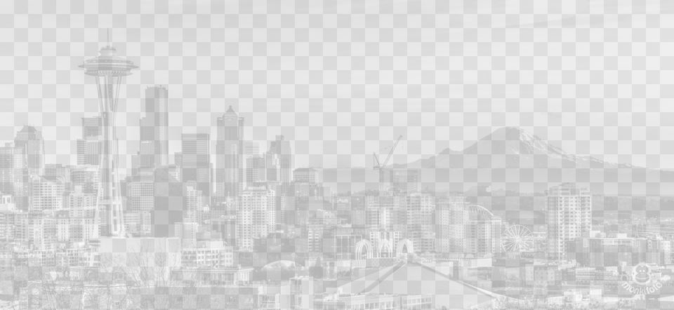 Seattle Skyline 15 Desaturate Opacity50, Architecture, Urban, Cityscape, City Png Image