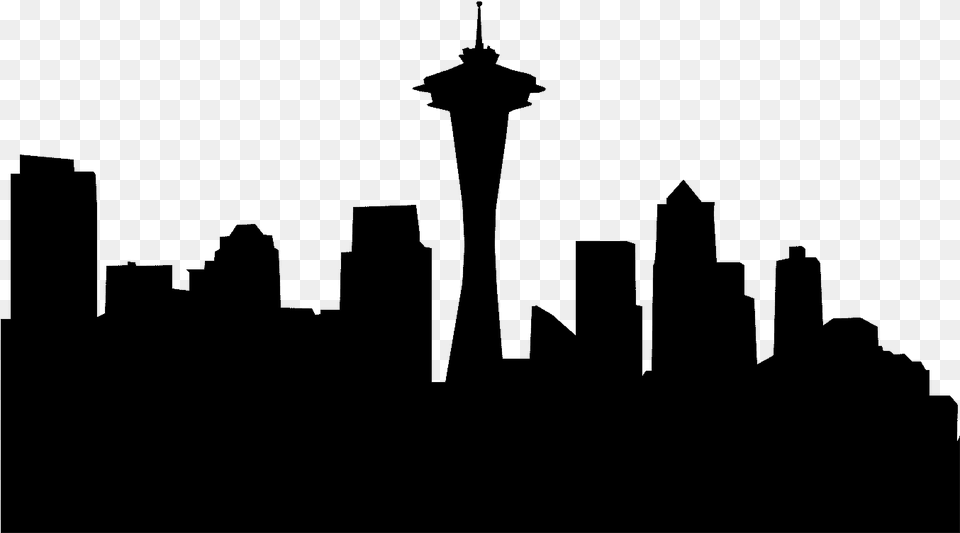 Seattle Skyline Silhouette Wica Annual Convention Western Seattle Skyline Silhouette, Architecture, Building, City, Spire Png