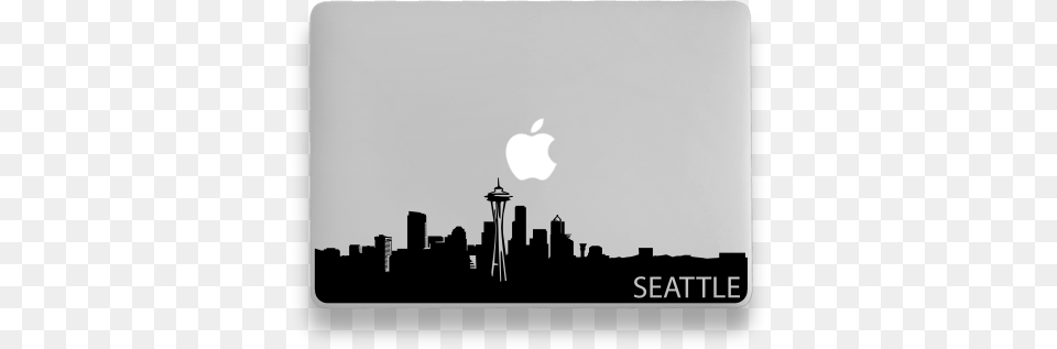 Seattle Skyline Sticker For Macbook Pro Decal Vinyl Air Mac, Urban, City, Metropolis, Night Free Png