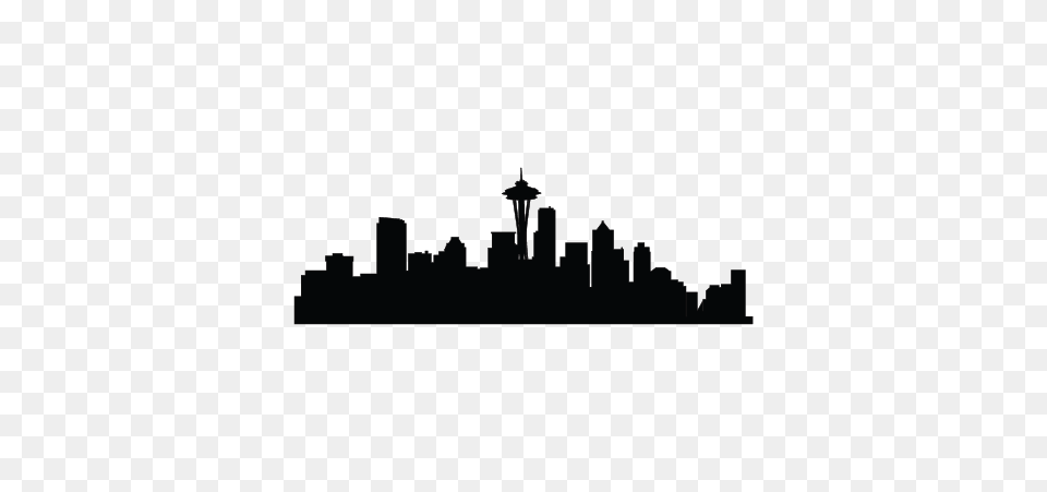 Seattle Skyline Wall Wall Art Decal, City, Metropolis, Silhouette, Urban Free Png