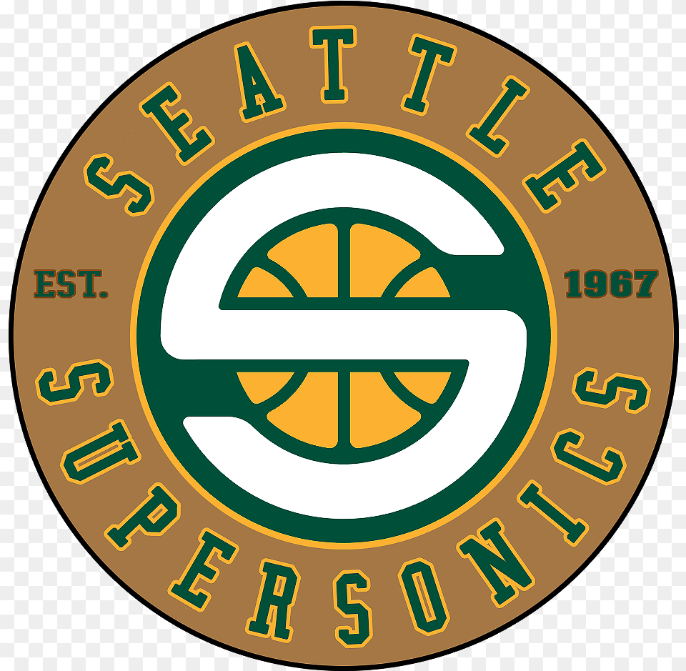 Seattle Sonics Relocation Template Seattle Supersonics, Logo, Badge, Symbol, Disk Free Png