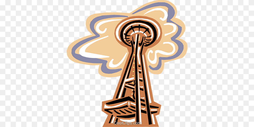 Seattle Space Needle Royalty Vector Clip Art Illustration, Light, Dynamite, Weapon Png Image