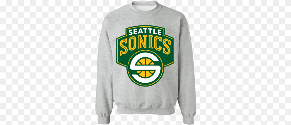 Seattle Supersonics Logo Sweatshirt Seattle Supersonics Logo 1 1, Clothing, Knitwear, Sweater, Hoodie Free Png