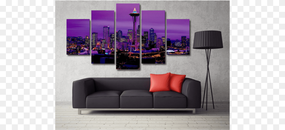 Seattle Wall Art Floral Design For Living Room Glass Paintings, Architecture, Living Room, Lamp, Indoors Free Png Download