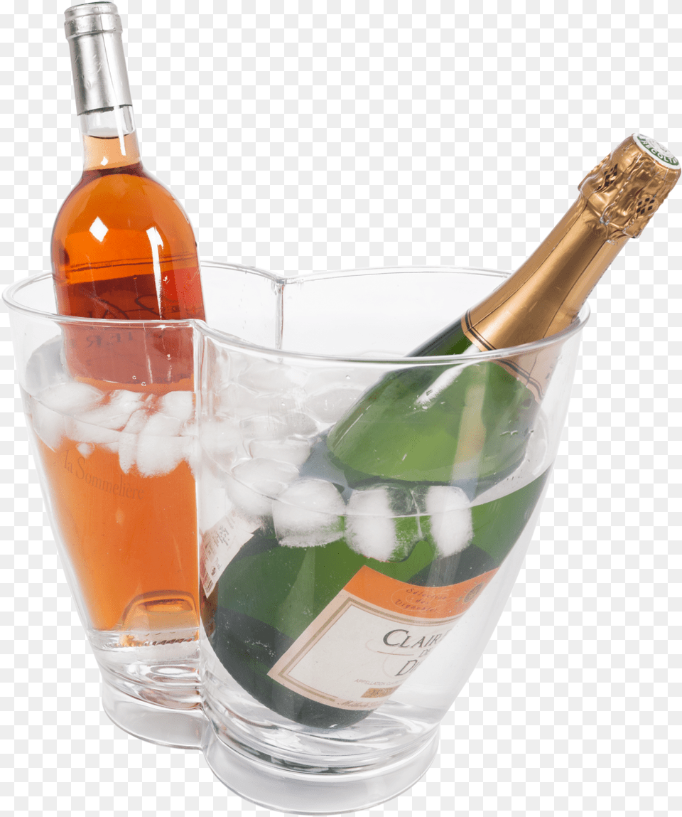 Seau Double Compartiment Champagne, Alcohol, Wine, Liquor, Glass Free Png