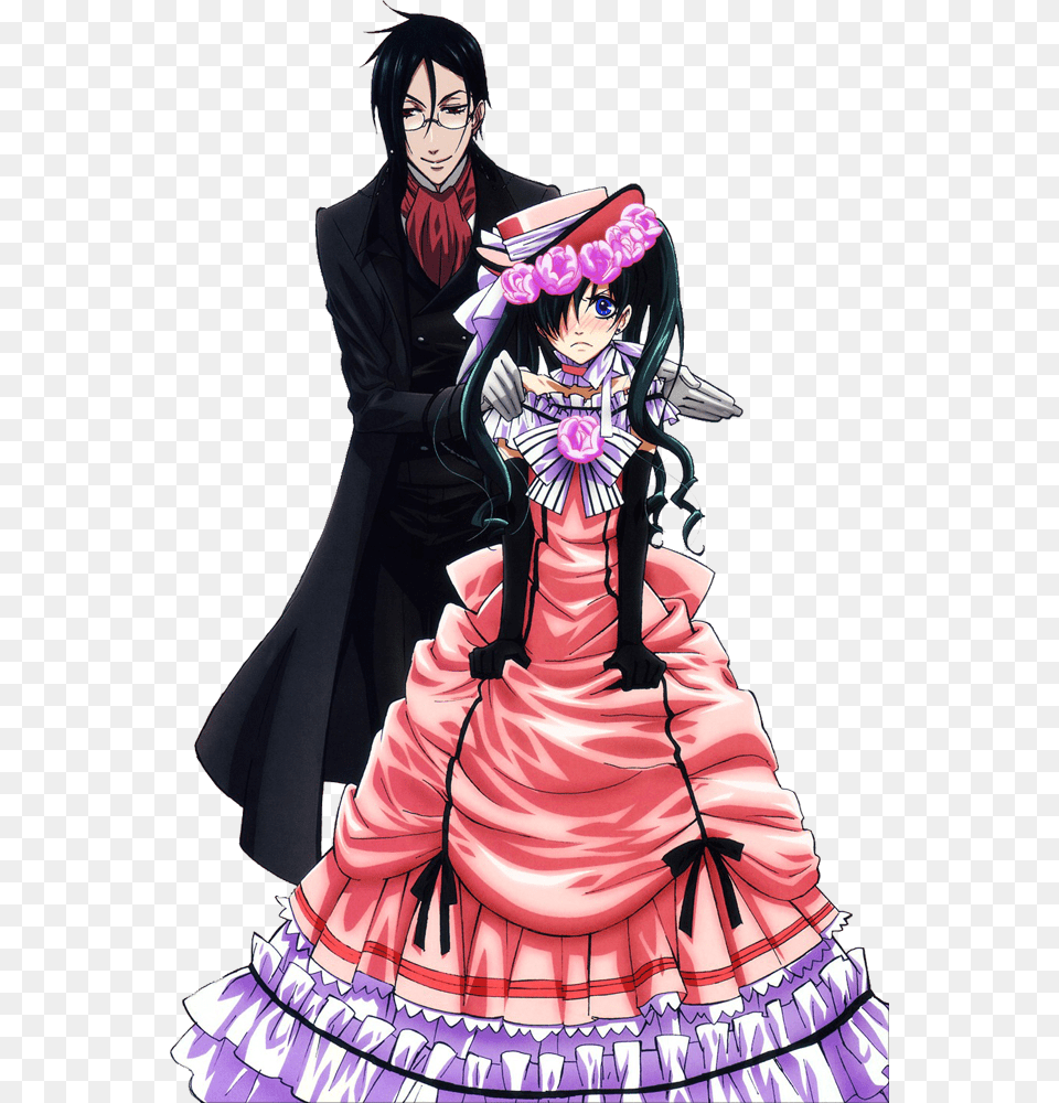 Sebastian And Ciel Phantomhive 8 Black Butler Cosplay Kuroshitsuji Ciel Dress Costume, Book, Publication, Comics, Manga Png