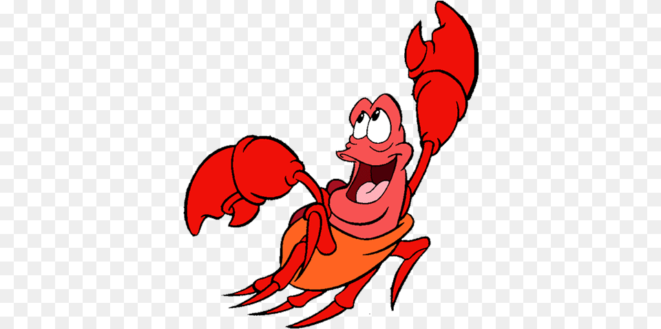 Sebastian Little Mermaid Clipart Sebastian The Little Mermaid Transparent, Food, Seafood, Baby, Person Png