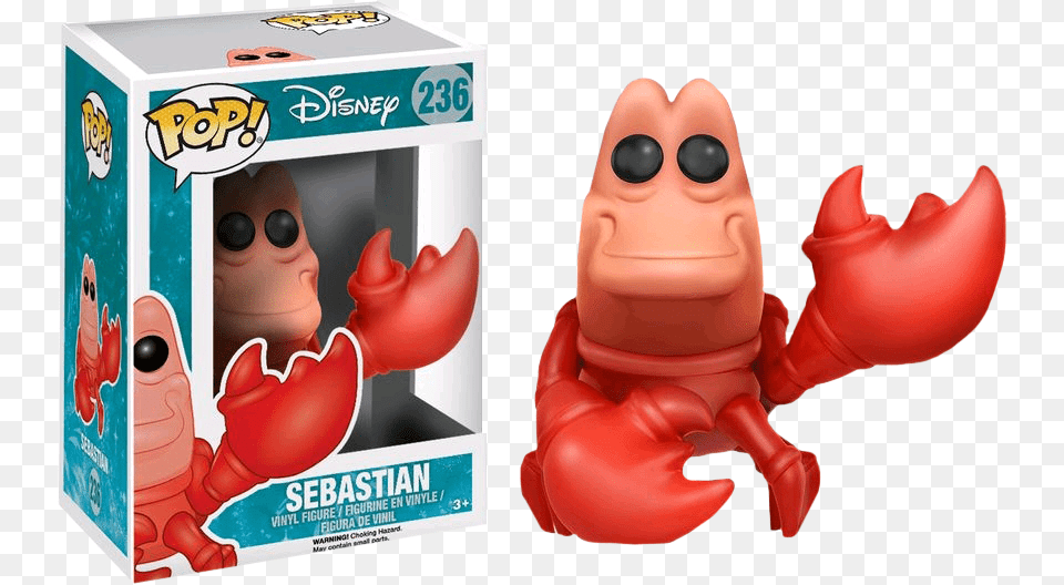 Sebastian Pop Vinyl Figure Funko Pop Sebastian Little Mermaid, Face, Head, Person, Electronics Png