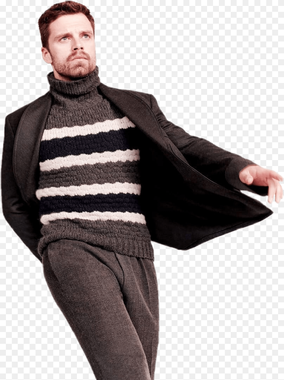 Sebastianstan Sebastian Stan Sebastian Stan, Clothing, Knitwear, Sweater, Adult Free Png