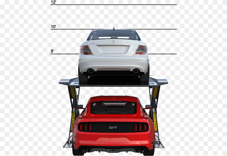 Second Locking Position Car Stacker, Vehicle, Coupe, License Plate, Transportation Free Png Download