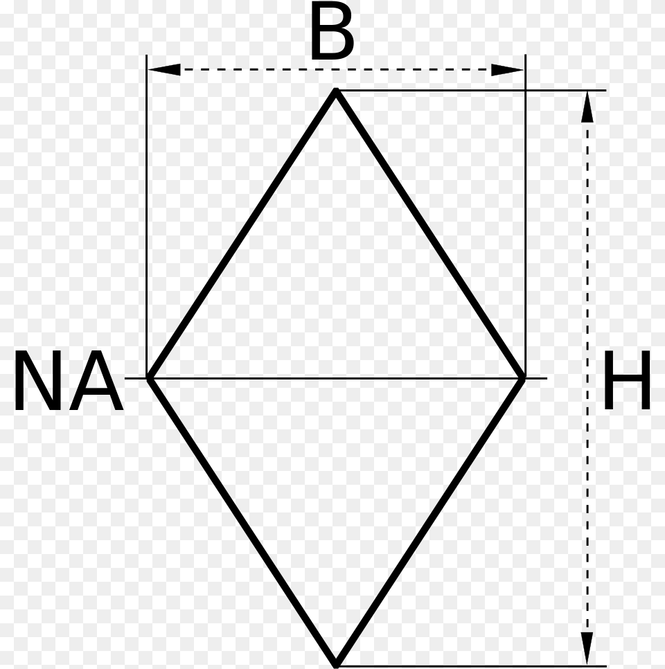 Second Moment Of Area Rhombus, Gray Free Transparent Png