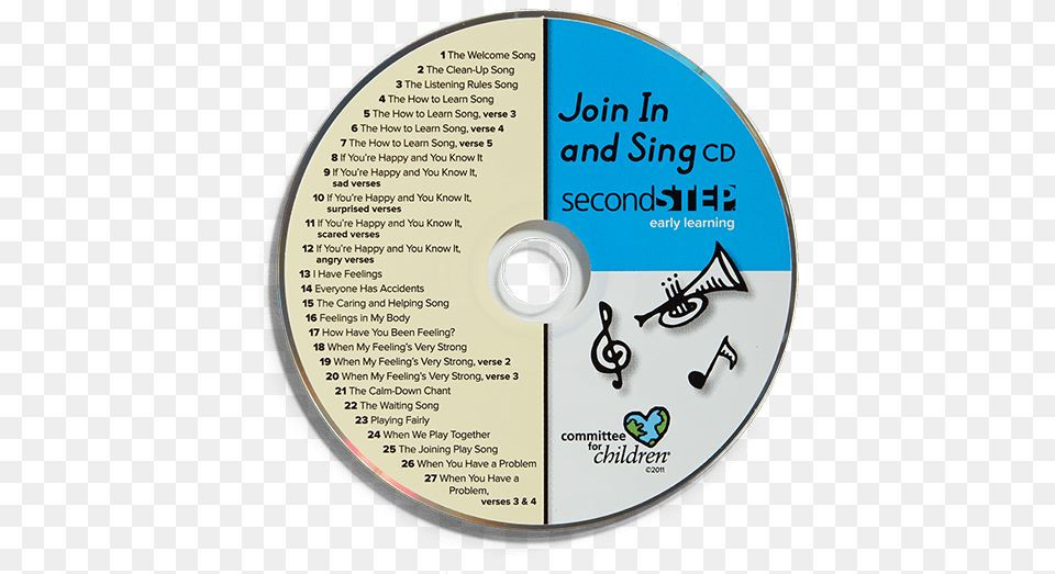 Second Step Early Learning Join In And Sing Cd Second Step Preschool Songs, Disk, Dvd Free Png