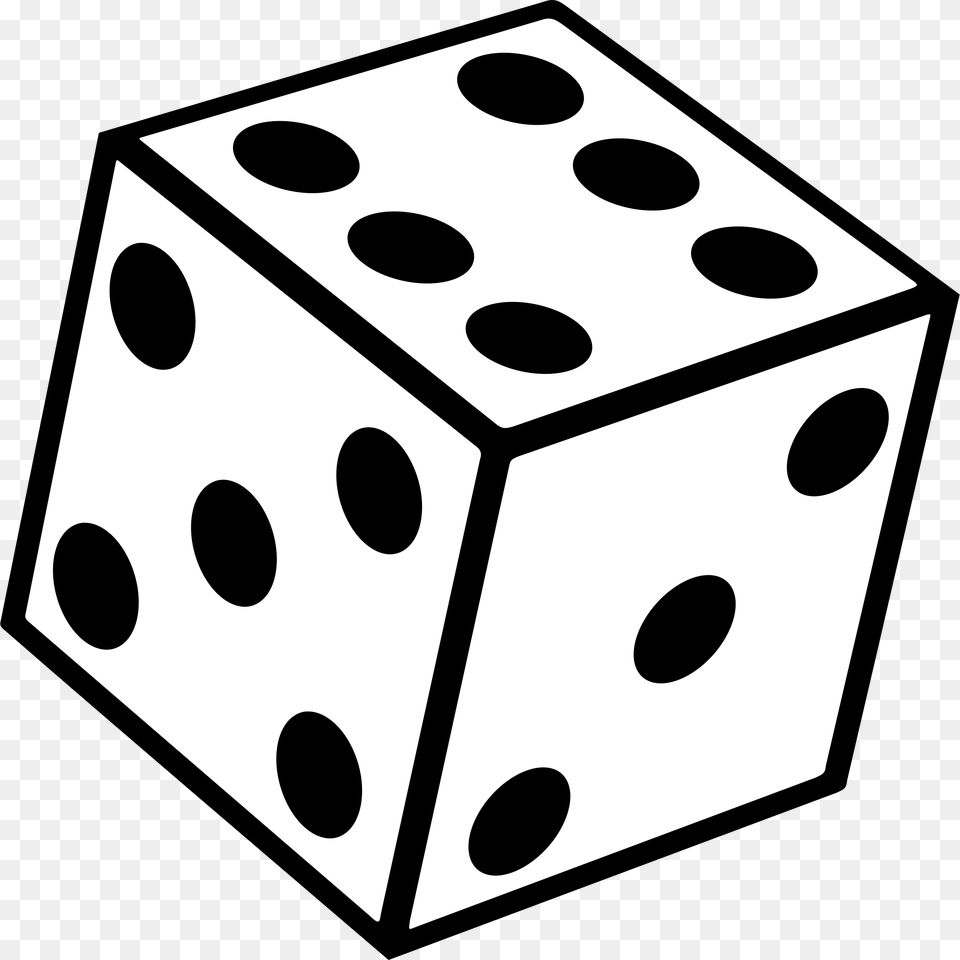 Seconds Black White Clip Dice Black And White, Game, Disk Free Transparent Png
