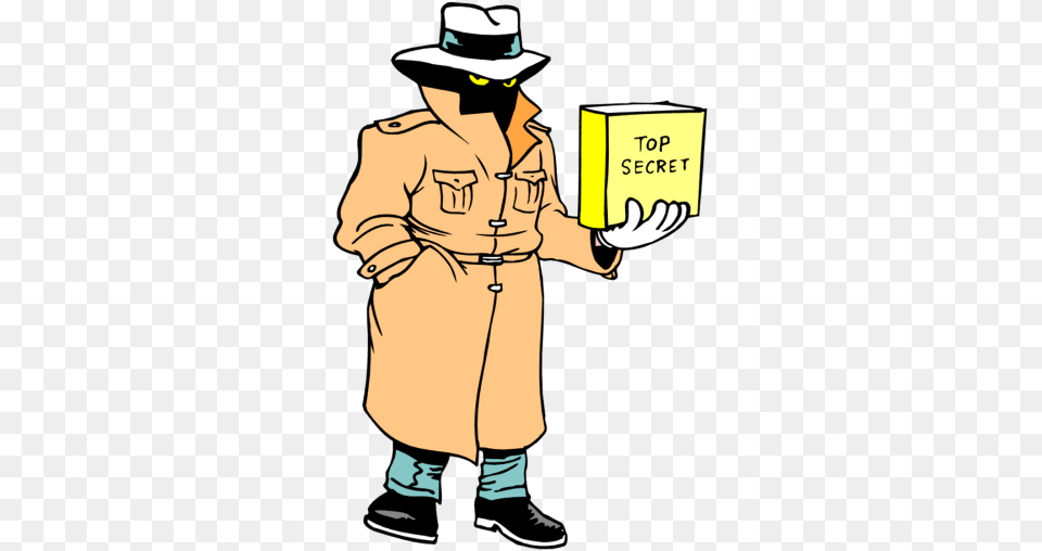 Secret Agent Clipart, Clothing, Coat, Hat, Person Free Transparent Png