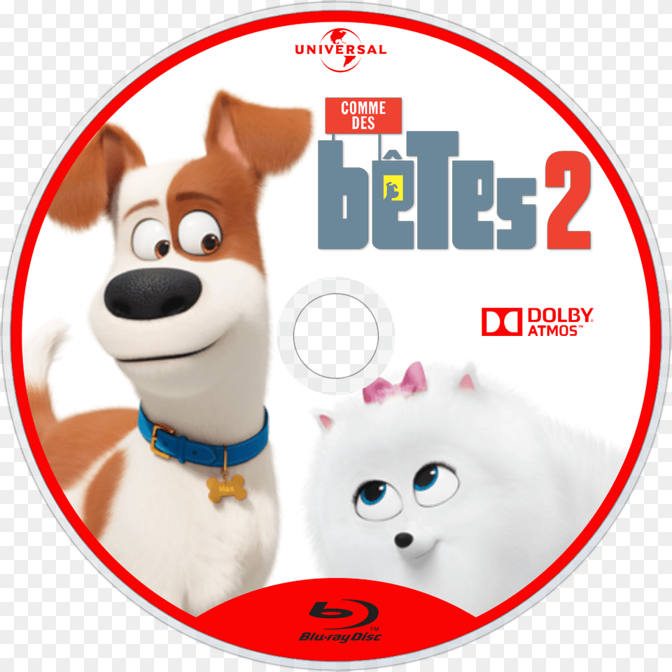 Secret Life Of Pets 2 Max, Disk, Dvd, Animal, Canine Free Transparent Png
