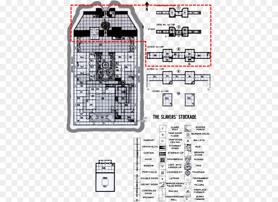 Secret Of The Slavers Stockade Map, Diagram, Cad Diagram Png Image