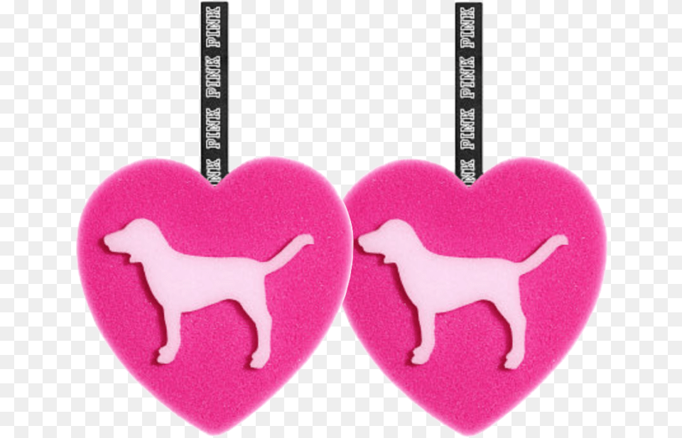 Secret Pink Bath Sponge Loofah Heart Sponge, Animal, Canine, Dog, Mammal Free Transparent Png