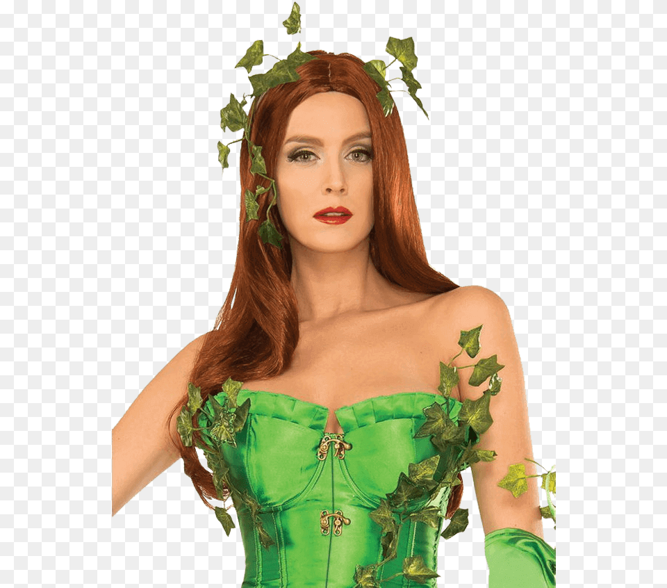 Secret Wishes Adult Poison Ivy Wig Adult Poison Ivy Costume, Person, Woman, Female, Dress Png