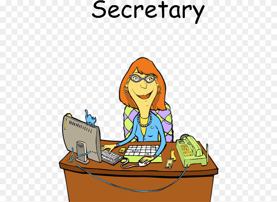 Secretary At School Cartoon, Baby, Person, Electronics, Computer Free Transparent Png