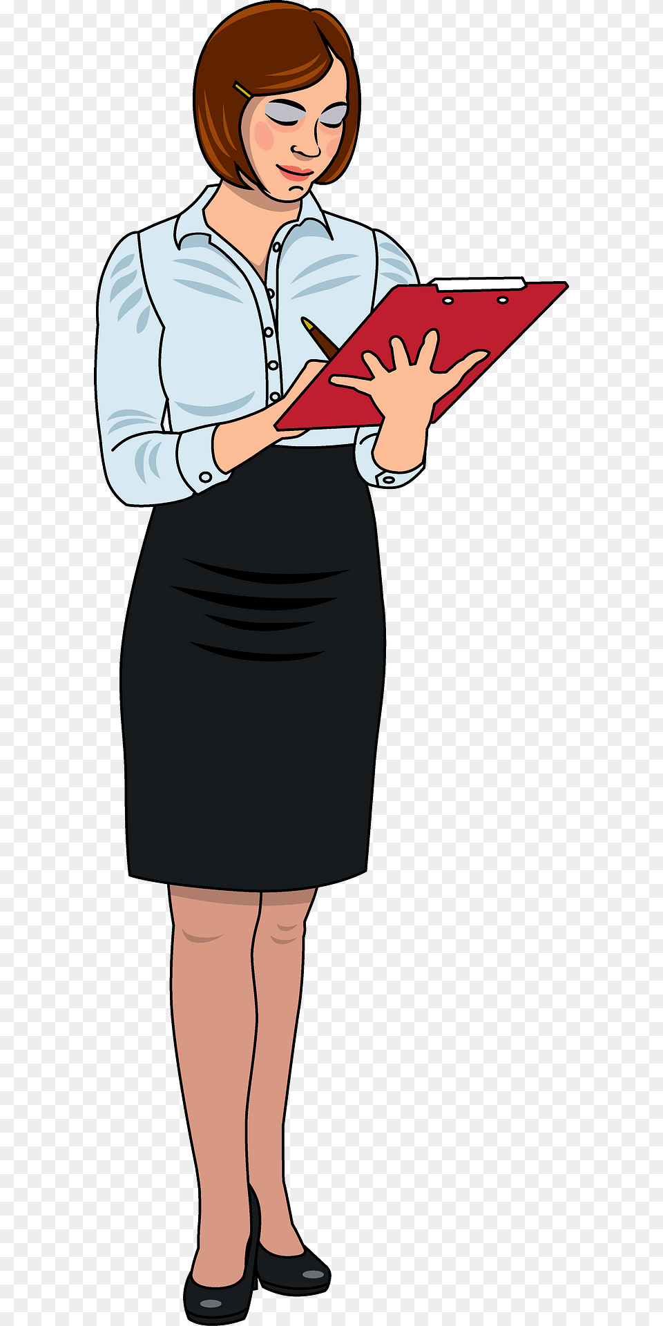 Secretary Clipart, Reading, Person, Adult, Woman Free Transparent Png