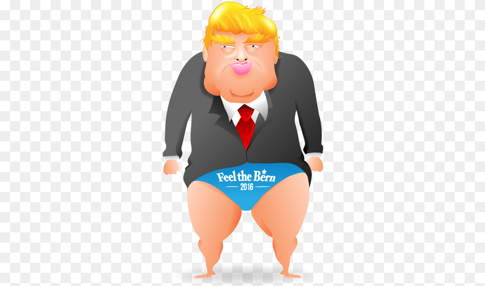 Secretly A Bernie Fan Trump China And Isis Trump, Clothing, Underwear, Baby, Person Free Transparent Png