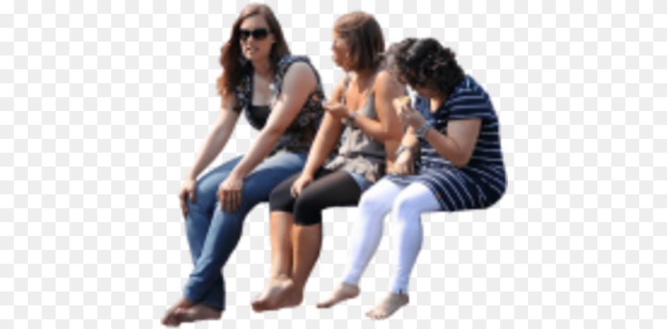 Section Cut Immediate Entourage People Sitting Group, Person, Barefoot, Clothing, Pants Free Png Download