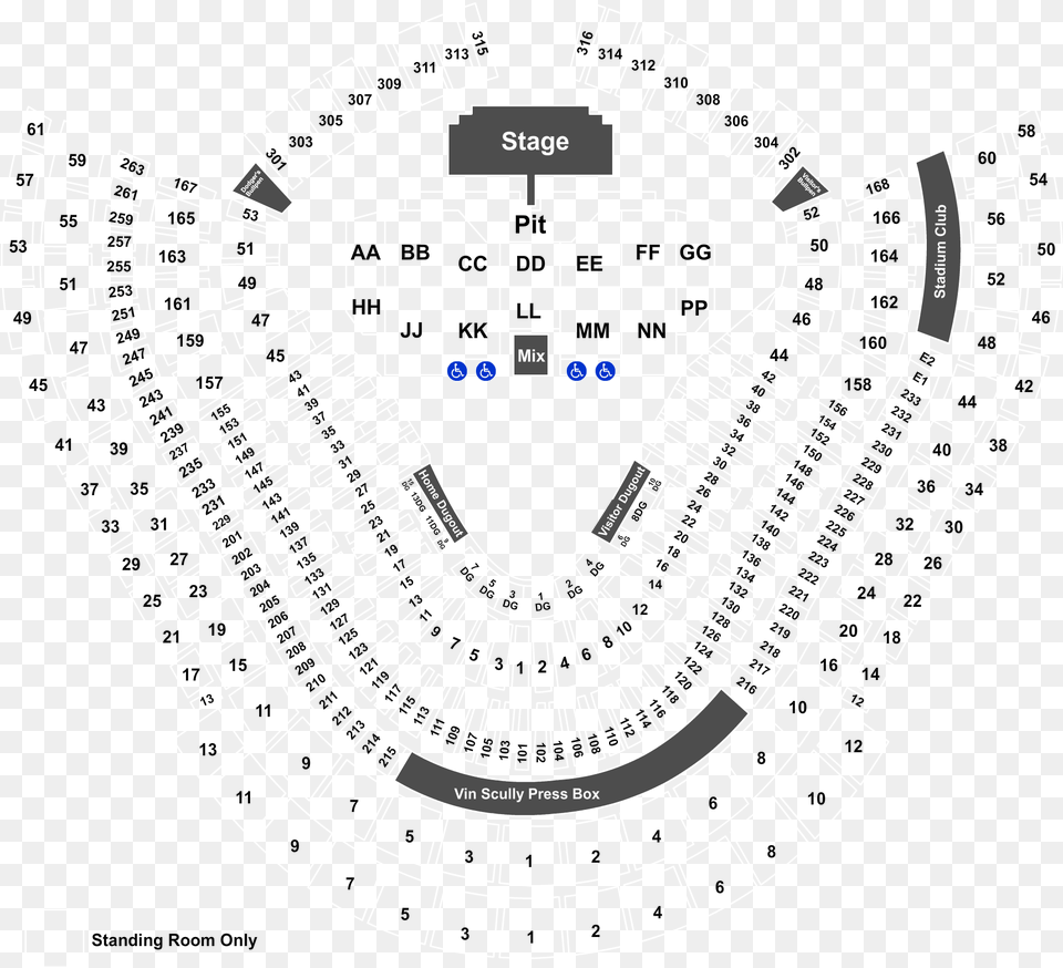 Section Kk At Dodger Stadium, Cad Diagram, Diagram Free Png