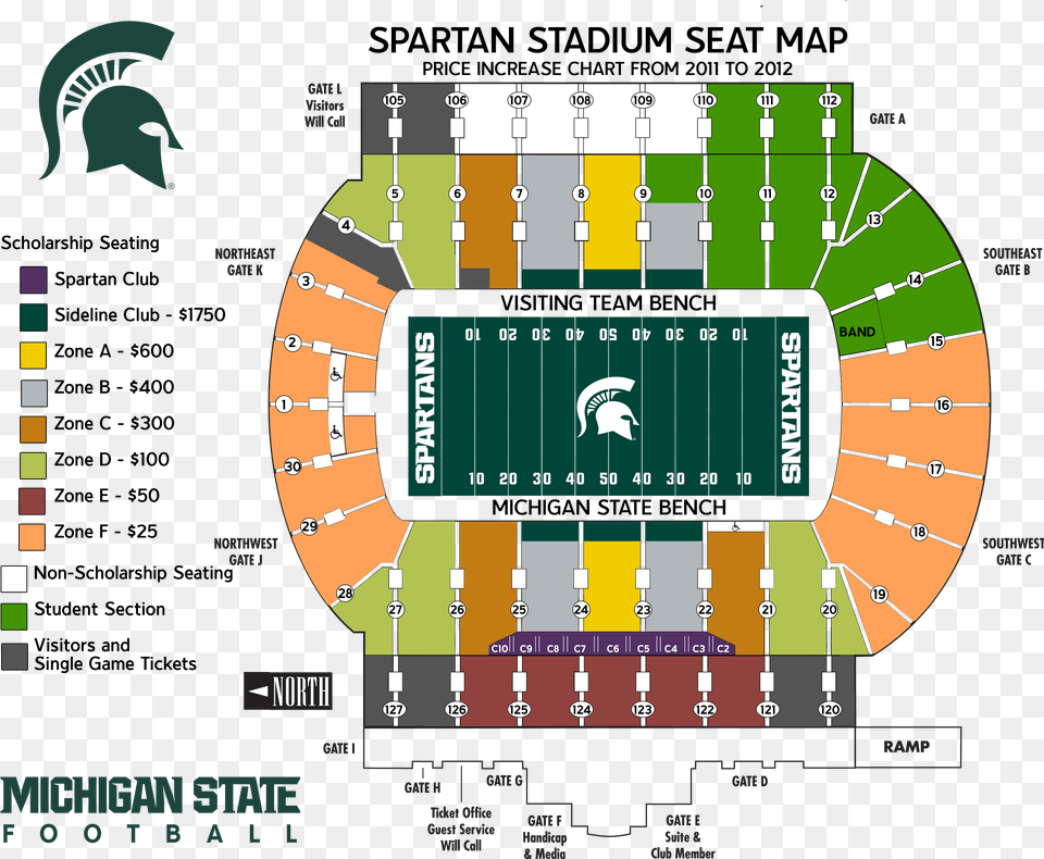 Section Spartan Stadium Seating Chart, Architecture, Arena, Building, Scoreboard Free Transparent Png