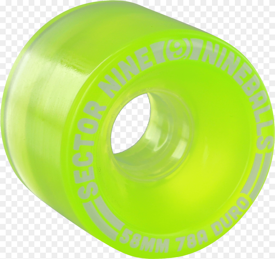 Sector 9 9 Ball 58mm 78a Clear Lime Skateboard Wheels Plastic, Plate Png Image