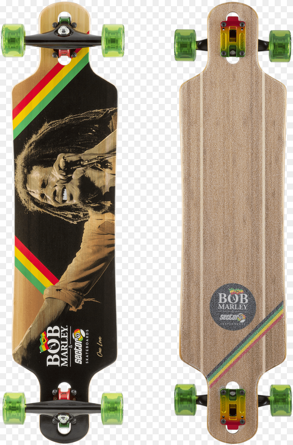 Sector 9 Bob Marley Series One Love Complete Longboard Deck Bob Marley Longboard, Skateboard, Adult, Male, Man Png Image