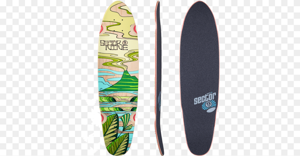 Sector 9 Lava Flow Artist Series Longboard Skateboard Sector, Leisure Activities, Nature, Outdoors, Sea Png