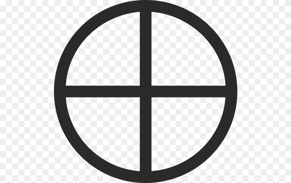Secular Intersecting Earth Symbol, Cross Free Png