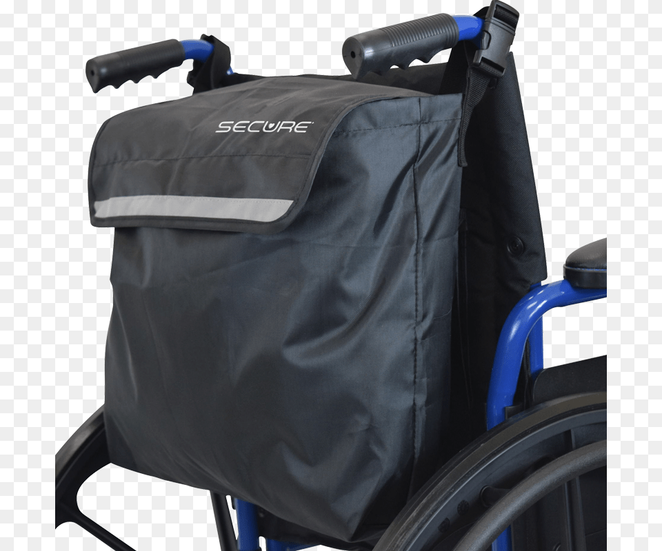 Secure Wheelchair Backpack Blackreflective Bag, Chair, Furniture, Machine, Wheel Png Image