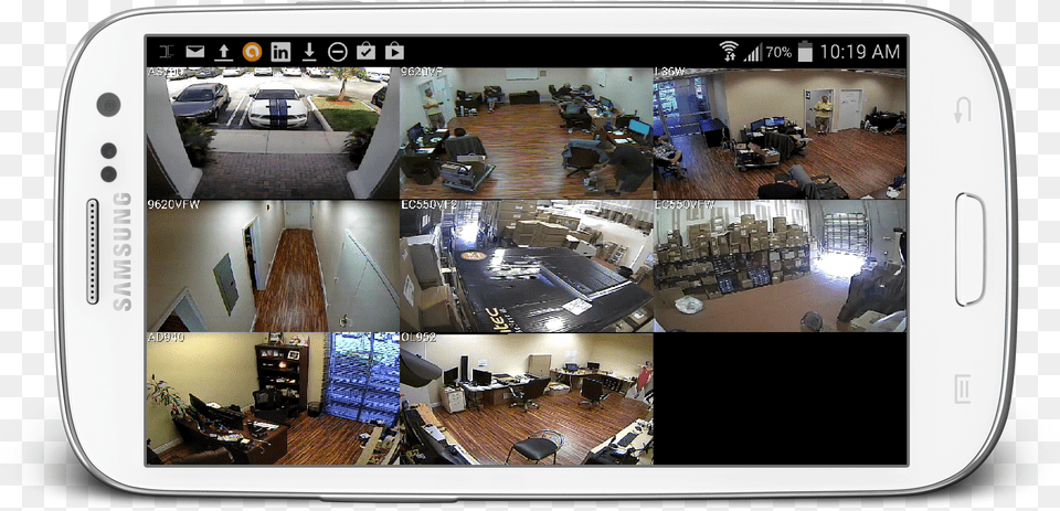 Securit Ip Camera On Phone, Electronics, Mobile Phone, Person, Car Free Png Download