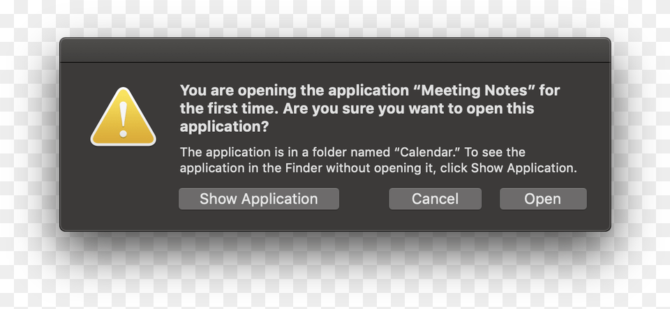 Security Dialog For An App That Is Opening For The Mac Os Quit Unexpectedly, Text, Business Card, Paper Png