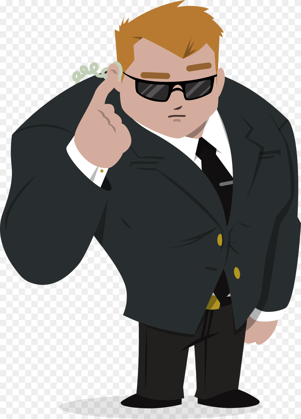 Security Dude Cartoon Dude In A Suit, Accessories, Formal Wear, Clothing, Tie Free Png Download