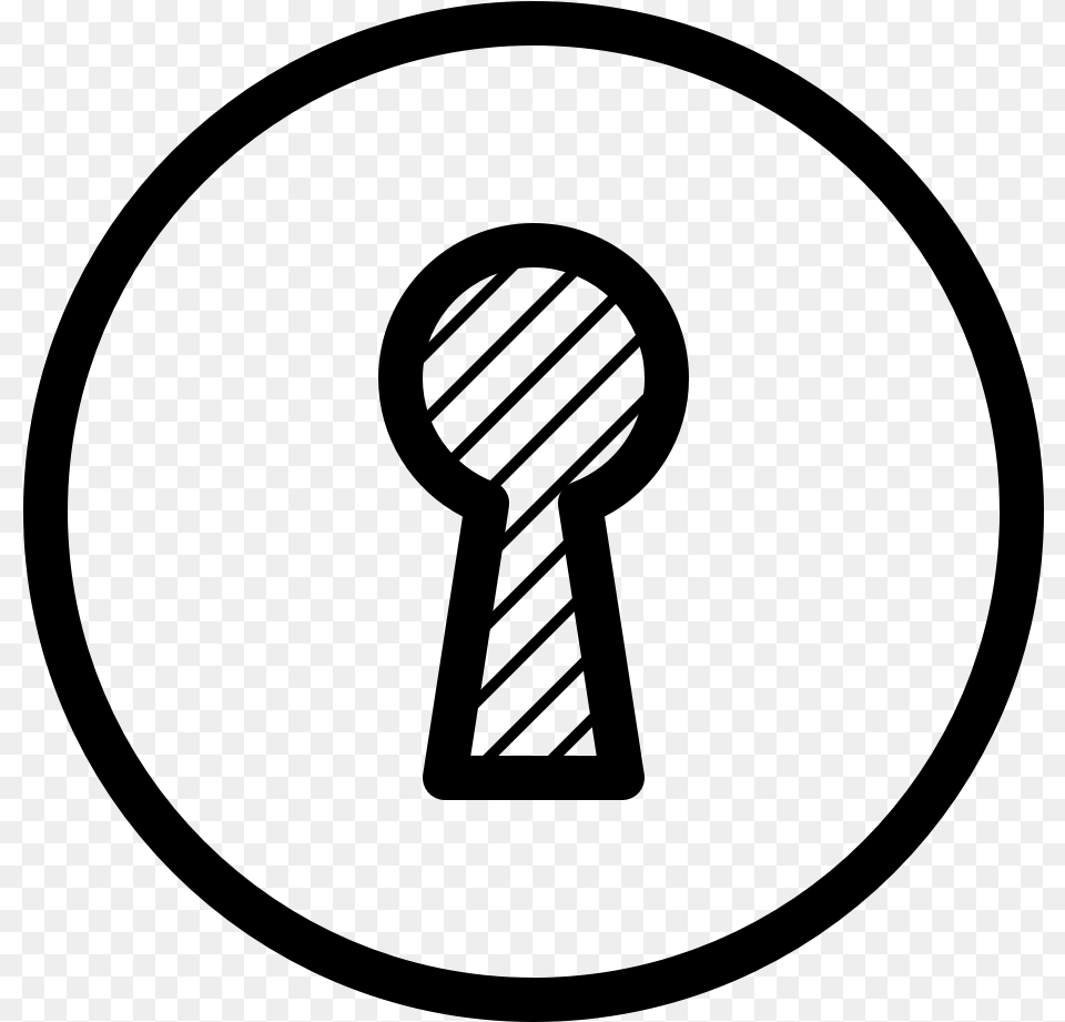 Security Keyhole Circle Security Keyhole Circle Security Attribution Icon, Gray Free Png