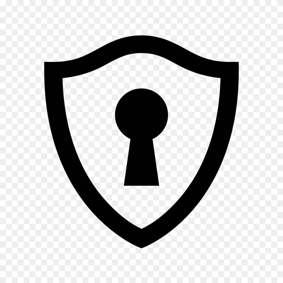 Security Lock Icon, Gray Png
