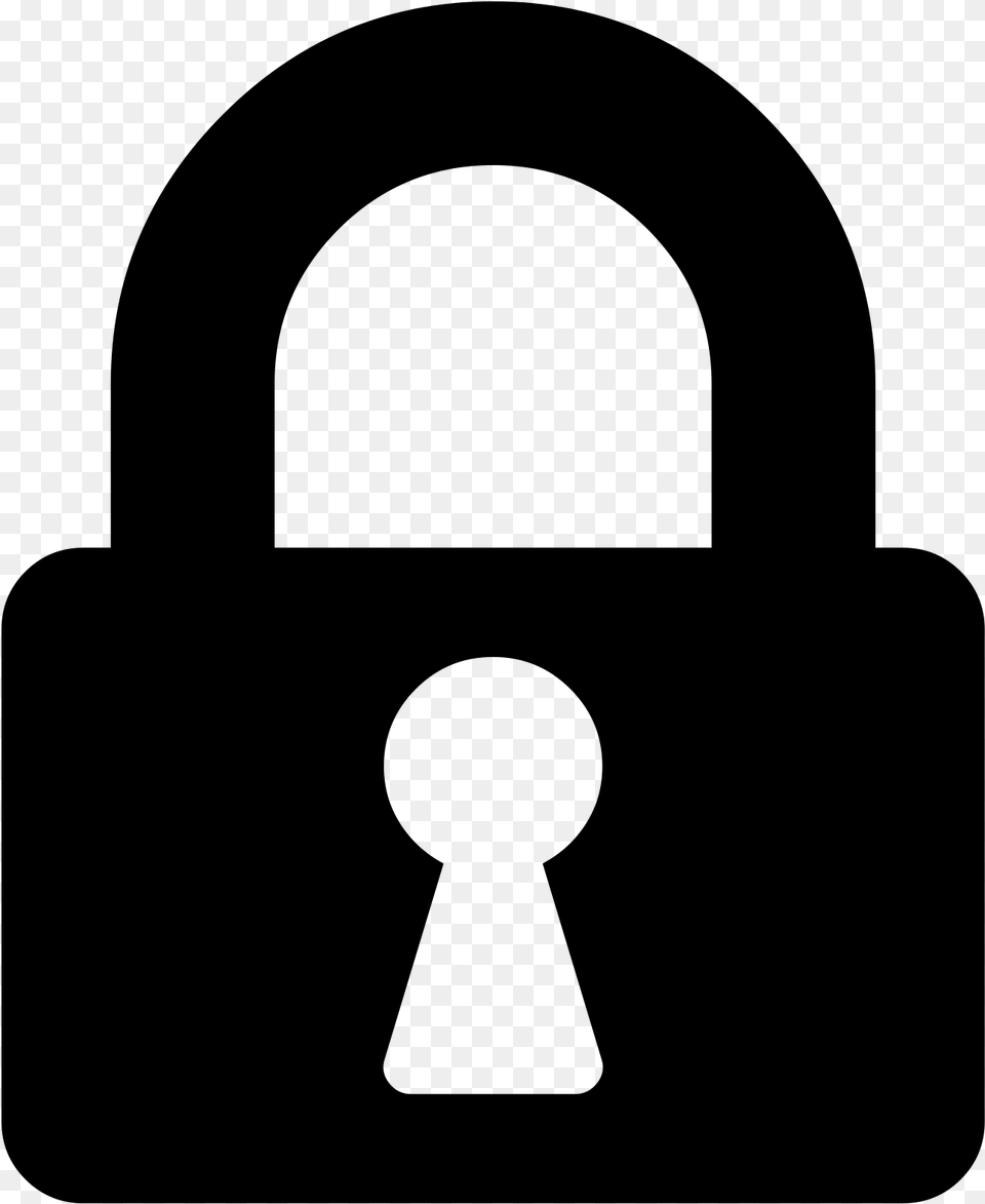 Security Lock On Check Transparent Cartoons Check Security Lock, Gray Free Png Download