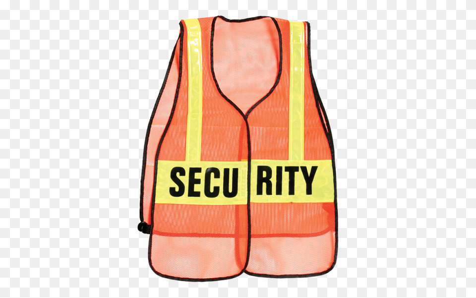 Security Reflective Vest Orange Orange Security Reflective Vests, Clothing, Lifejacket, Accessories, Bag Png Image