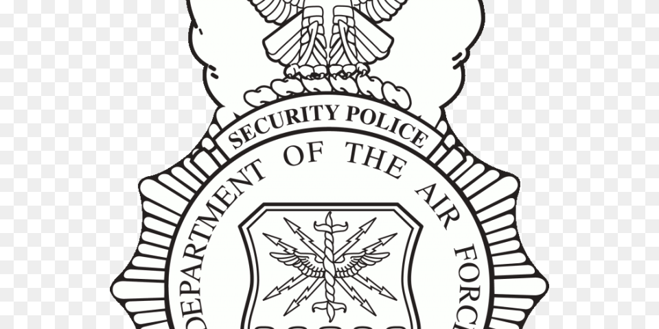 Security Shield Clipart Police Badge Air Force Security Police Logo, Symbol, Emblem, Baby, Person Free Transparent Png