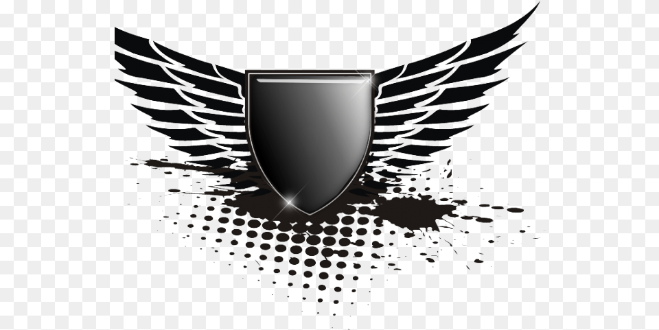 Security Shield Clipart Wing Black Shield With Wings, Emblem, Symbol, Armor Free Png Download