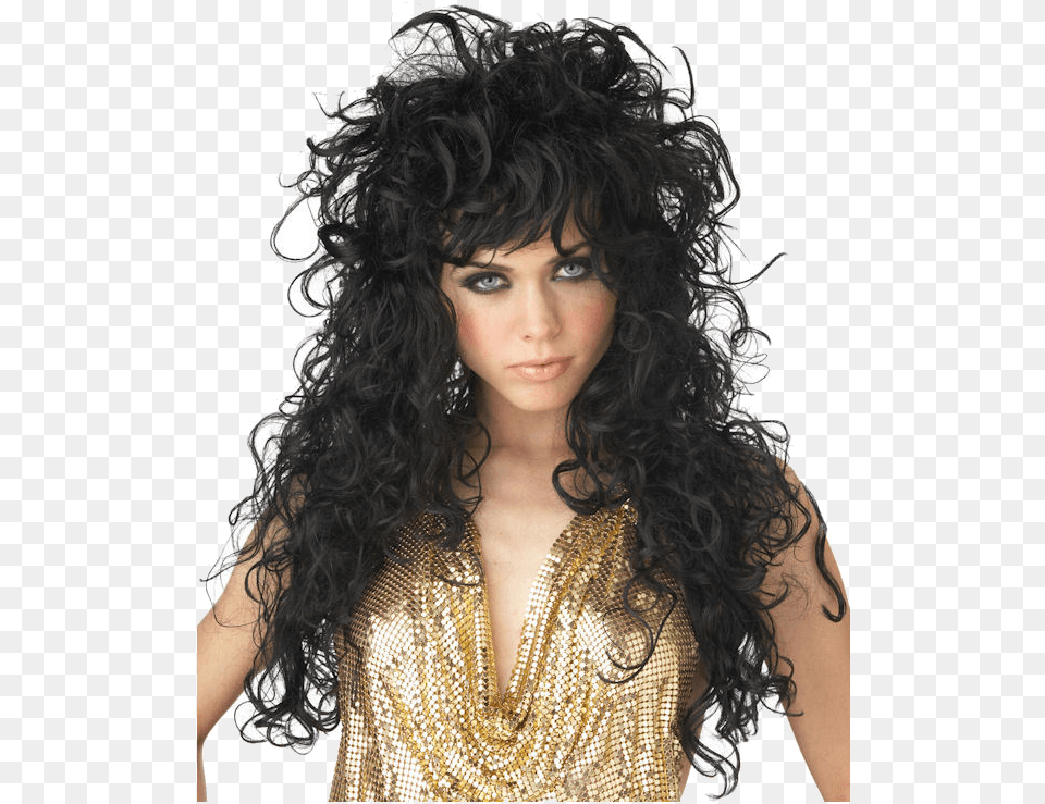 Seduction Black Wig Female Rockstar Outfit Ideas, Adult, Person, Woman, Hair Png