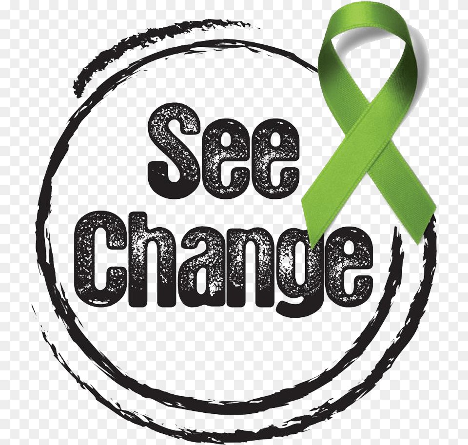 See Change Green Ribbon Say No To Mental Health Stigma See Change, Logo, Symbol, Text Free Png Download