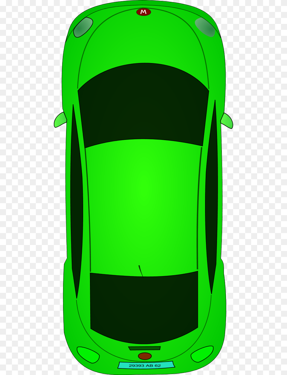 See Clipart Taxi Top Top Of Green Car, Backpack, Bag, Mailbox Png Image