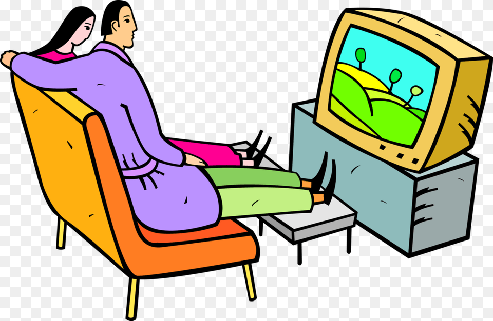 See Clipart Watch Tv Couple Watching Tv, Computer Hardware, Electronics, Hardware, Furniture Free Png Download