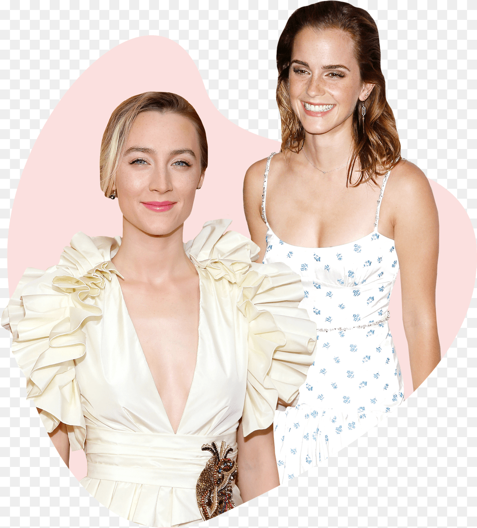 See Emma Watson And Saoirse Ronan In Adorable Little Girl, Formal Wear, Person, Face, Evening Dress Free Transparent Png